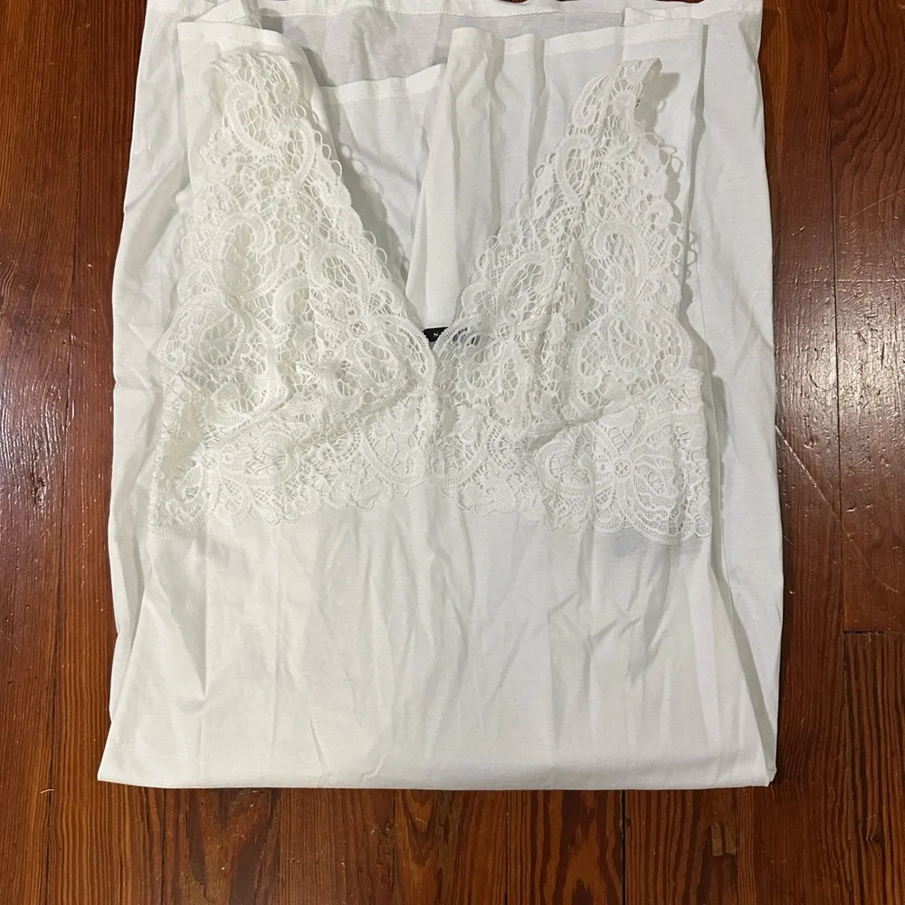 NWT Natori Bliss Harmony White Lace Nightgown Size L - Picture 4 of 5